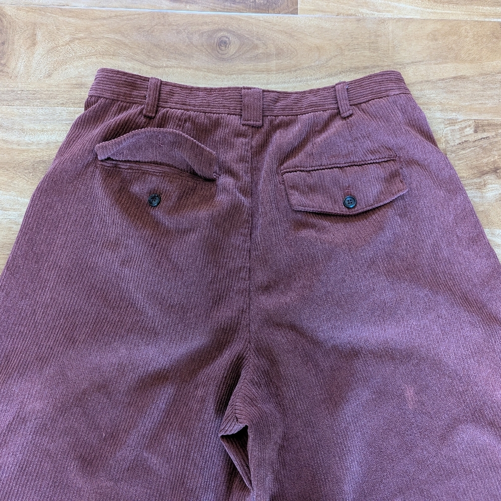 Madewell Corduroy High-Rise Tapered Pants Size 10 Dusty Redwood - Picture 8 of 15